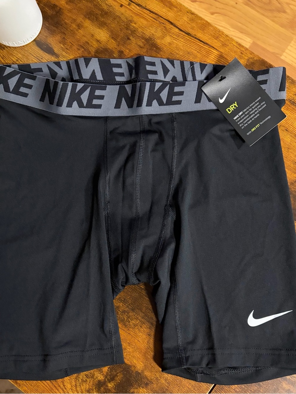 Nike Black Boxer Briefs with Gray Logo Waistband